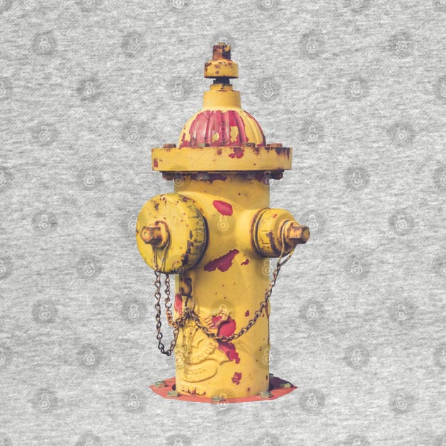 Eddy Valve Peeling Yellow Fire Hydrant by Enzwell